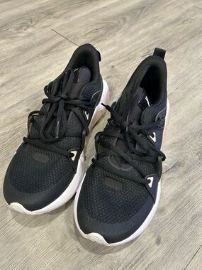 Puma Black and Pink SoftFoam+ Athletic Sneakers